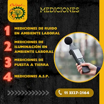 imagen referida a mediciones de ruido, iluminación ergonomía